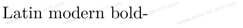 Latin modern bold字体转换
